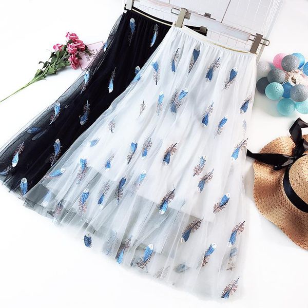 skirts 2021 fashion 4 color spring summer embroidery feather mesh bust skirt high waist pleated long girls, Black
skirts 2021 fashion 4 color spring summer embroidery feather mesh bust skirt high waist pleated long girls, Black