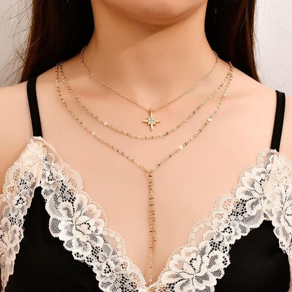 chains bohemian shiny star multilayer rhinestone necklace long thread tassel pendant gold color for women wedding jewelry, Silver
chains bohemian shiny star multilayer rhinestone necklace long thread tassel pendant gold color for women wedding jewelry, Silver