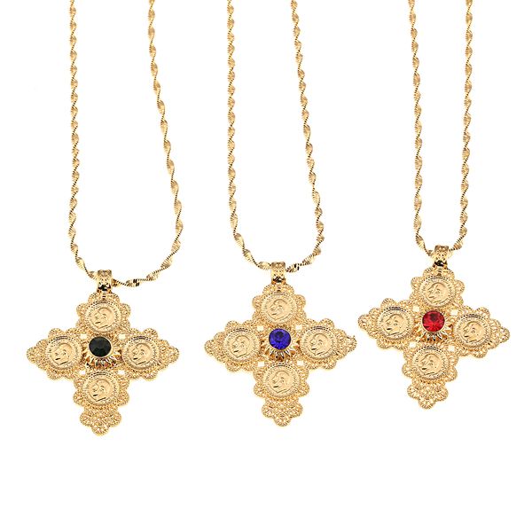 ethiopian big red blue green stone cross pendants necklaces jewelry african coin cross eritrea habesha necklace, Silver
ethiopian big red blue green stone cross pendants necklaces jewelry african coin cross eritrea habesha necklace, Silver