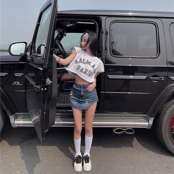 plus-size women's summer skirts 2021 fashion high waist tight irregular denim streetwear lady slim mini skirt, Black
plus-size women's summer skirts 2021 fashion high waist tight irregular denim streetwear lady slim mini skirt, Black