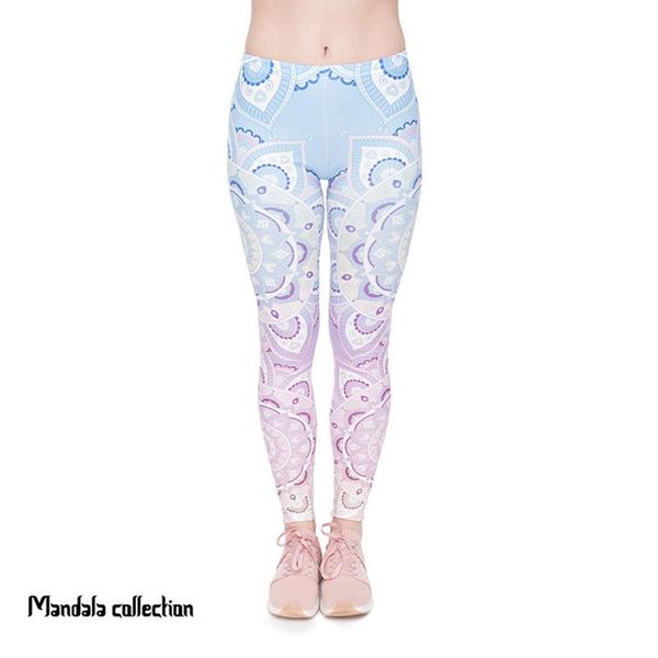 women's leggings mandala series digital printing women push up sport pants elastic high waist slim sweatpants milk silk trousers, Black
women's leggings mandala series digital printing women push up sport pants elastic high waist slim sweatpants milk silk trousers, Black