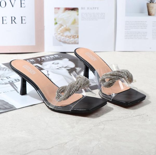 slippers shoes woman 2021 low slipper pvc hoof heels fabric slides rubber, Black
slippers shoes woman 2021 low slipper pvc hoof heels fabric slides rubber, Black