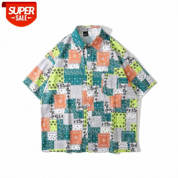 west coast cashew flower color matching short-sleeved shirt for men and women american street hip-hop overszie half-sleeved #rd8d, White;black
west coast cashew flower color matching short-sleeved shirt for men and women american street hip-hop overszie half-sleeved #rd8d, White;black