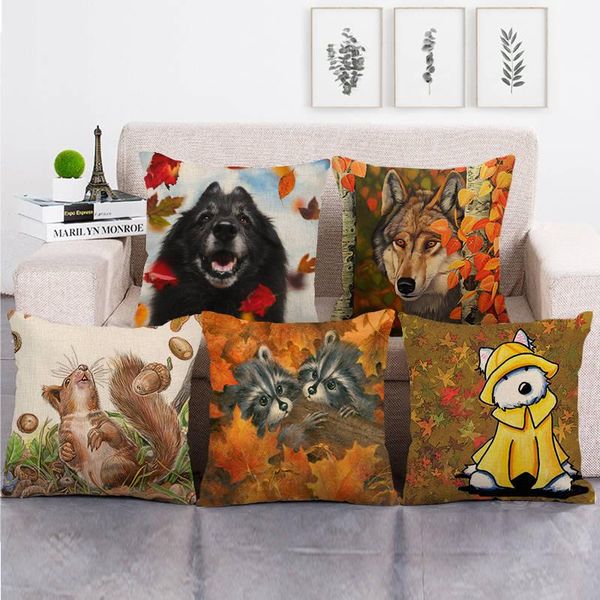 cushion/decorative pillow 45cm*45cm happy autumn of animals design throw cushion cover linen/cotton sofa decorative case
cushion/decorative pillow 45cm*45cm happy autumn of animals design throw cushion cover linen/cotton sofa decorative case