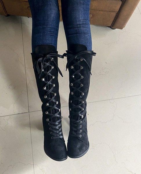 boots big size 43 women's high-heeled fashion fur 2021 winter warm goth ladies rivet lace-up knee hige boot, Black
boots big size 43 women's high-heeled fashion fur 2021 winter warm goth ladies rivet lace-up knee hige boot, Black
