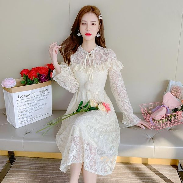 full sleeve women dress spring lace high waist dresses 8279 casual, Black;gray
full sleeve women dress spring lace high waist dresses 8279 casual, Black;gray