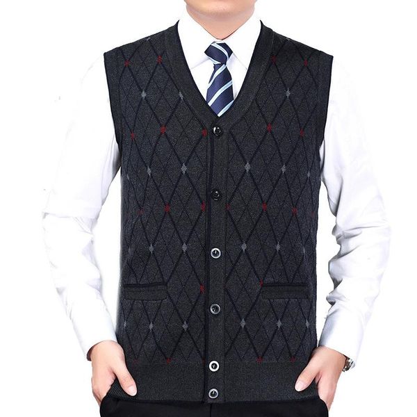 men's vests mens wool knit vest sweater cardigan jacket sleeveless retro vintage v neck buttons down casual for autumn winter a06251200, Black;white
men's vests mens wool knit vest sweater cardigan jacket sleeveless retro vintage v neck buttons down casual for autumn winter a06251200, Black;white