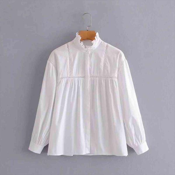 hollow lace splicing white womens shirts stand collar long sleeve casual lady loose blusas s8281
hollow lace splicing white womens shirts stand collar long sleeve casual lady loose blusas s8281