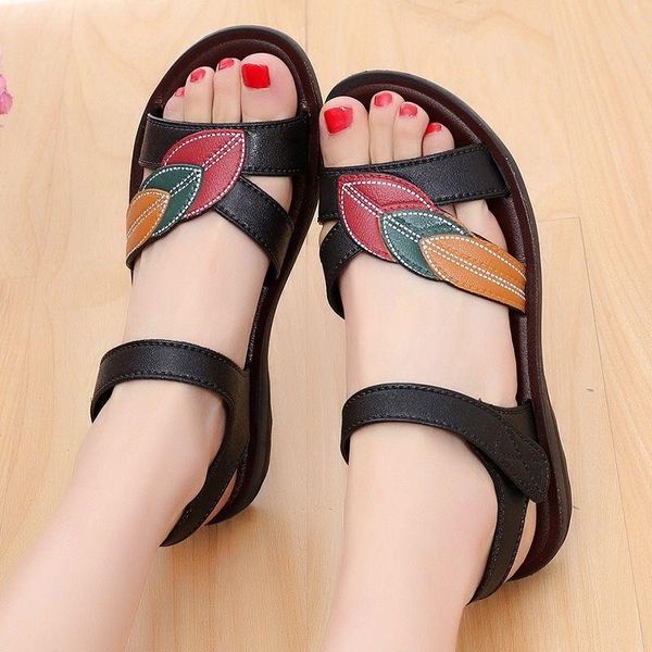 sandals maogu 2021 leather wedges shoes summer hook&loop ladies beach soft sandalen dames women sandal flat sandalias mujer, Black
sandals maogu 2021 leather wedges shoes summer hook&loop ladies beach soft sandalen dames women sandal flat sandalias mujer, Black