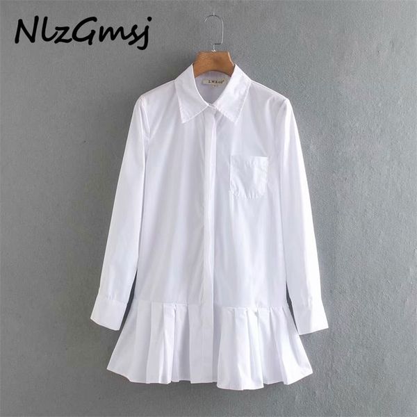 women white pleated shirt mini dress long sleeve turn down collar office es solid casual a-line vestidos 210628, Black;gray
women white pleated shirt mini dress long sleeve turn down collar office es solid casual a-line vestidos 210628, Black;gray