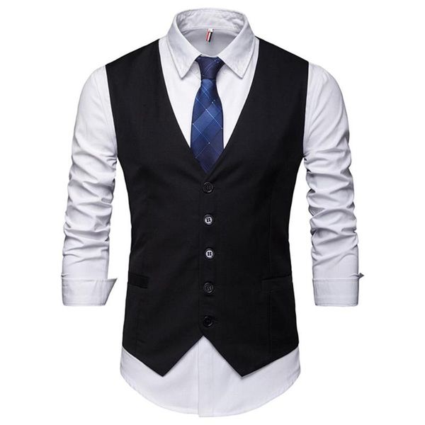 men's vests formal fake two piece winter autumn slim single breasted jacket solid color business casual capable suit vest, Black;white
men's vests formal fake two piece winter autumn slim single breasted jacket solid color business casual capable suit vest, Black;white