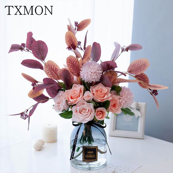 decorative flowers & wreaths simulation champagne rose literature and art department eucalyptus leaf artificial silk flower dried home decor
decorative flowers & wreaths simulation champagne rose literature and art department eucalyptus leaf artificial silk flower dried home decor