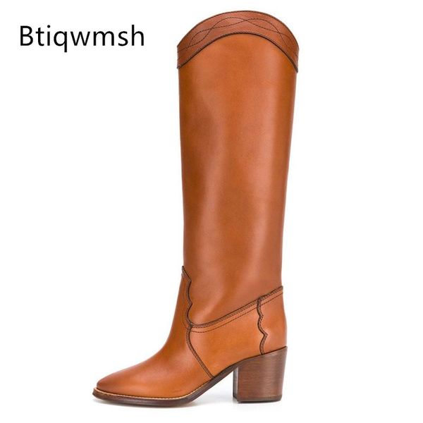 boots brown leather knee women pointed toe square 7cm 10cm high heel botas femme fashion knight, Black
boots brown leather knee women pointed toe square 7cm 10cm high heel botas femme fashion knight, Black