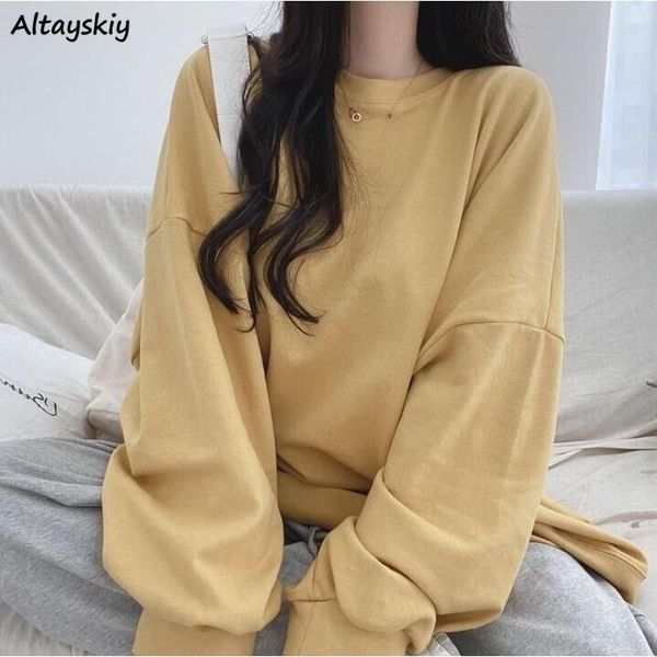 women hoodies solid simple loose lantern sleeve sweatshirts female oversize daily fashion all-match korean style o-neck students women', Black
women hoodies solid simple loose lantern sleeve sweatshirts female oversize daily fashion all-match korean style o-neck students women', Black