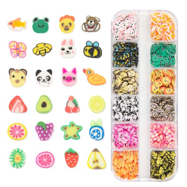 12 grid mixed fruit polymer soft clay flakes for nail art uv epoxy resin silicone mold flakes slime filler making tweezers diy, Silver;gold
12 grid mixed fruit polymer soft clay flakes for nail art uv epoxy resin silicone mold flakes slime filler making tweezers diy, Silver;gold