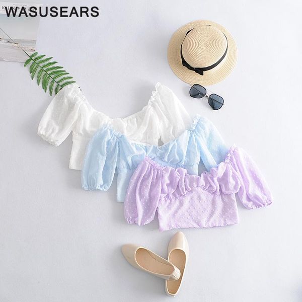 summer for women 2021 blouse short sleeve crop vintage ruffle korean style dobby casual women's blouses & shirts, White
summer for women 2021 blouse short sleeve crop vintage ruffle korean style dobby casual women's blouses & shirts, White