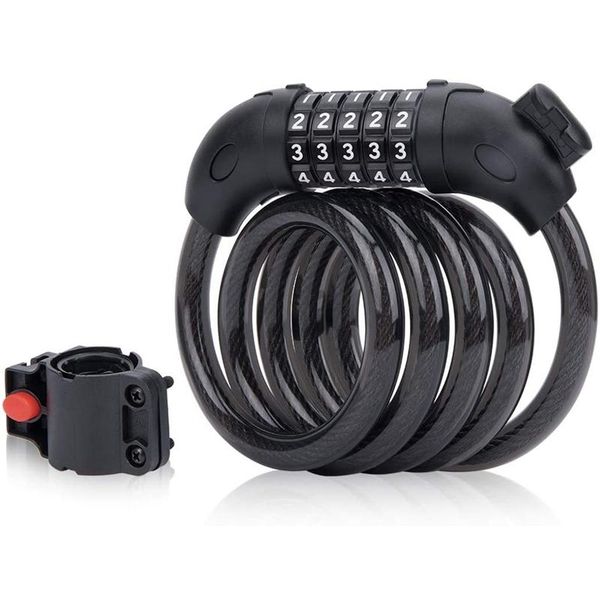 bike locks cable lock,lightweight 5-digit combination chain lock 4 feet security resettable with mounting bracket
bike locks cable lock,lightweight 5-digit combination chain lock 4 feet security resettable with mounting bracket