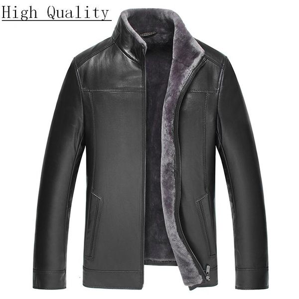 men's leather & faux men sheepskin coat winter genuine jacket real wool liner warm jackets chaqueta cuero hombre t-89-1966 kj1379, Black
men's leather & faux men sheepskin coat winter genuine jacket real wool liner warm jackets chaqueta cuero hombre t-89-1966 kj1379, Black