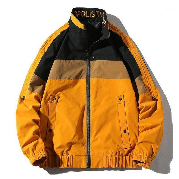 men's jackets streetwear casual men jacket coat patchwork windbreaker mens bomber spring autumn fashion male overcoat, Black;brown
men's jackets streetwear casual men jacket coat patchwork windbreaker mens bomber spring autumn fashion male overcoat, Black;brown