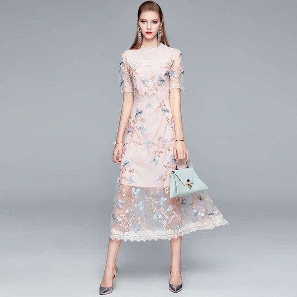 elegant short sleeve mesh floral embroidery long party dress summer women party 210529, Black;gray
elegant short sleeve mesh floral embroidery long party dress summer women party 210529, Black;gray