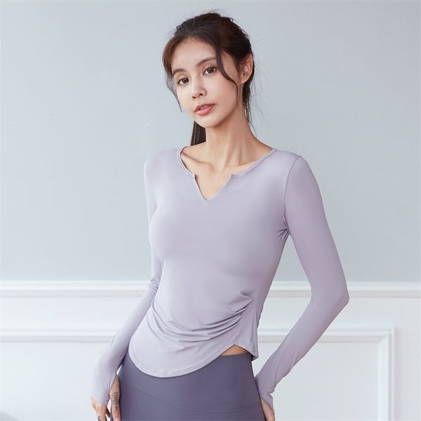 lycra fabric yoga suit women's quick drying long sleeve t-shirt sports stitching autumn slim fit thumb button fitness
lycra fabric yoga suit women's quick drying long sleeve t-shirt sports stitching autumn slim fit thumb button fitness