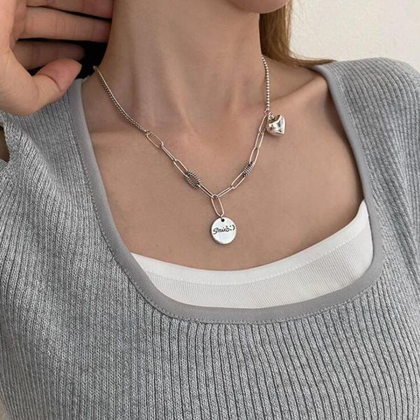 pendant necklaces 2021 vintage silver plated handmade smile heart brand necklace for women thai thick chain jewelry
pendant necklaces 2021 vintage silver plated handmade smile heart brand necklace for women thai thick chain jewelry