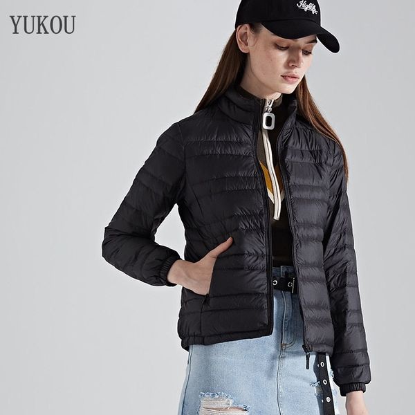 leather women coats fashion female white duck light and large down jacket version windproof warm, Black
leather women coats fashion female white duck light and large down jacket version windproof warm, Black