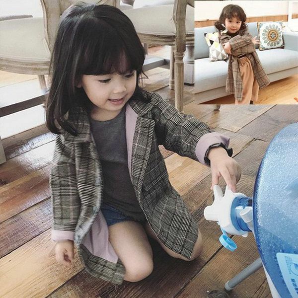 tench coats girls jackets fashion double-breasted cotton kids plaid trench long autumn children clothing, Camo
tench coats girls jackets fashion double-breasted cotton kids plaid trench long autumn children clothing, Camo