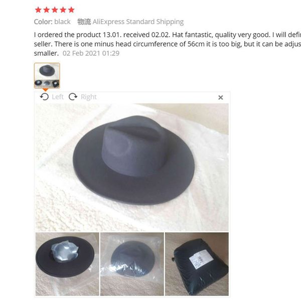 womens hat fedoras big brim 9.5cm panama classic jazz men caps cowboy street dance white black felt hat new sombreros de mujerg, Blue;gray
womens hat fedoras big brim 9.5cm panama classic jazz men caps cowboy street dance white black felt hat new sombreros de mujerg, Blue;gray