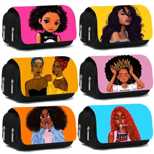 cool black girls art cosmetic cases cartoon children pencil bag brown multilayer school supplies box bags &
cool black girls art cosmetic cases cartoon children pencil bag brown multilayer school supplies box bags &