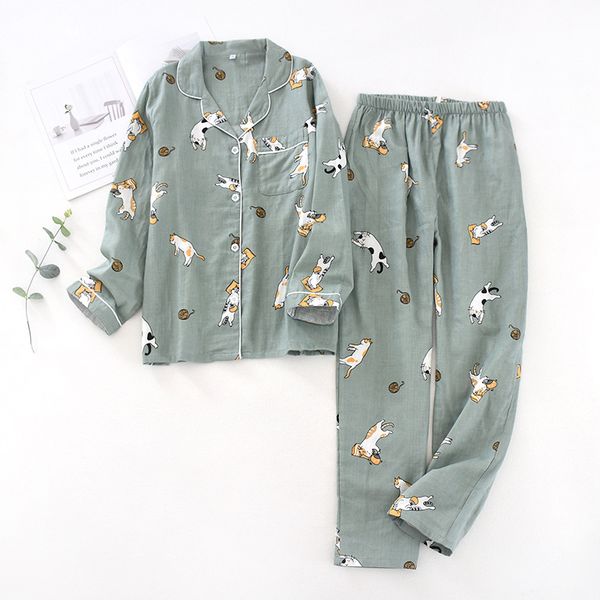 Ladies Pajamas Set 100% Gauze Cotton Cartoon Dog Printed Pyjamas Women 2Pcs Turn-down Neck Shirt+Pants Comfort Nature Sleepwear, Black;red
Ladies Pajamas Set 100% Gauze Cotton Cartoon Dog Printed Pyjamas Women 2Pcs Turn-down Neck Shirt+Pants Comfort Nature Sleepwear, Black;red