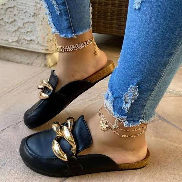 slippers women half summer slip on comfortable outside slipper shoes leather handmade sewing casual driving, Black
slippers women half summer slip on comfortable outside slipper shoes leather handmade sewing casual driving, Black