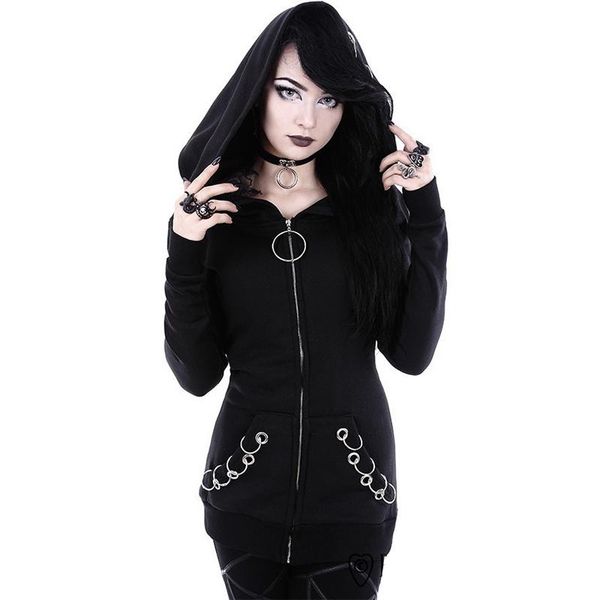 women's hoodies & sweatshirts jiezuofang 2021 women gic punk iron ring autumn winter long sleeve zip-up black jacket zipper ladies coat
women's hoodies & sweatshirts jiezuofang 2021 women gic punk iron ring autumn winter long sleeve zip-up black jacket zipper ladies coat
