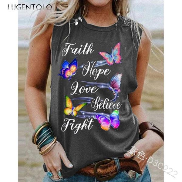 t-shirt women summer sleeveless letter butterfly print large size loose female casual o-neck t-shirts lugentolo women's, White
t-shirt women summer sleeveless letter butterfly print large size loose female casual o-neck t-shirts lugentolo women's, White