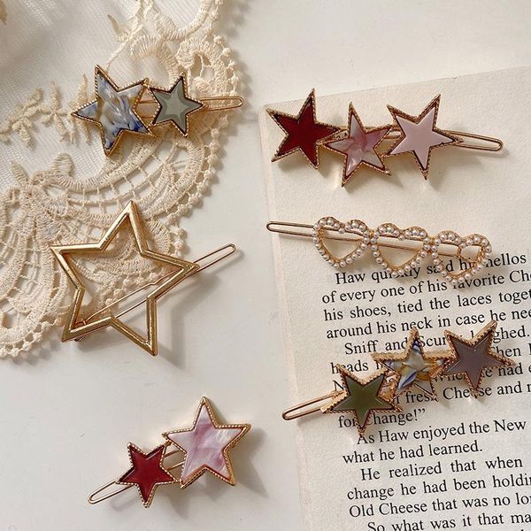 women girls sweet elegant retro temperament star alloy ornament hair clips lady lovely hairpins female fashion accessories
women girls sweet elegant retro temperament star alloy ornament hair clips lady lovely hairpins female fashion accessories