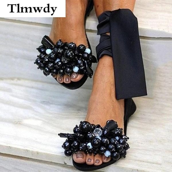 summer sandals women 2021 fashion shoes ankle strap flat beaded flowers women's open toe large size 35-43, Black
summer sandals women 2021 fashion shoes ankle strap flat beaded flowers women's open toe large size 35-43, Black