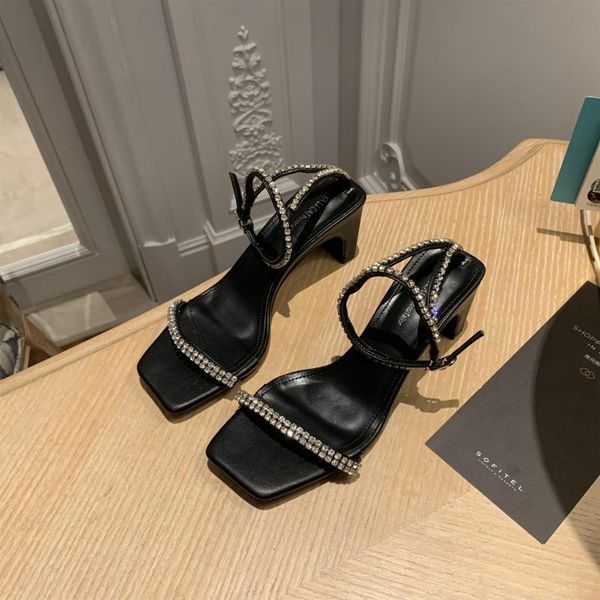 sandals summer glitter ankle strap nightclub sandals ladies square toe open high heel women crystal wedding zm91, Black
sandals summer glitter ankle strap nightclub sandals ladies square toe open high heel women crystal wedding zm91, Black