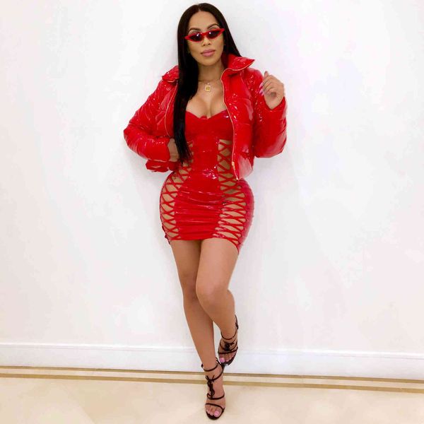 anjamanor winter patent leather bubble coat women plus size red zipper waterproof latex puffer jacket woman parkas d30-fb50 200921, Black
anjamanor winter patent leather bubble coat women plus size red zipper waterproof latex puffer jacket woman parkas d30-fb50 200921, Black