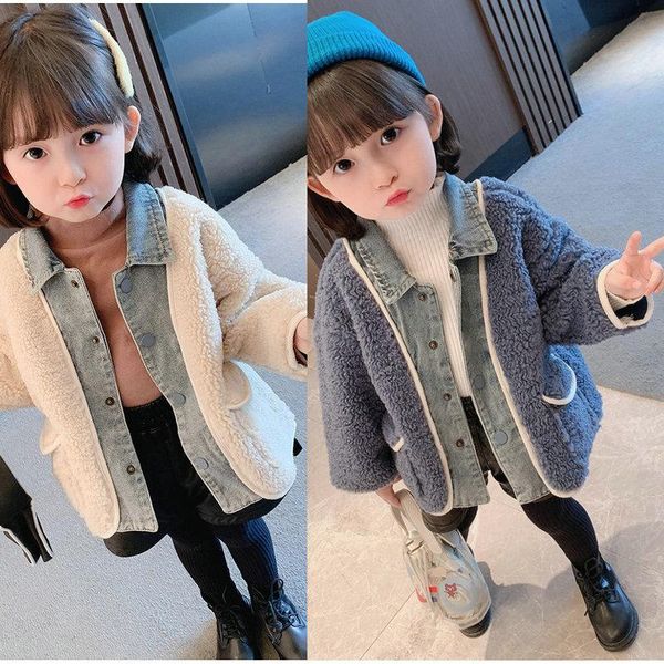 jackets boys and girls jacket lamb velvet denim stitching padded outer 2021 winter children's long sleeve cotton coats, Blue;gray
jackets boys and girls jacket lamb velvet denim stitching padded outer 2021 winter children's long sleeve cotton coats, Blue;gray