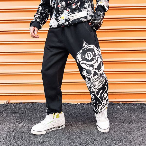 men's pants street boys hip hop skeleton leggings loose routine youth fashion bundle, Black
men's pants street boys hip hop skeleton leggings loose routine youth fashion bundle, Black