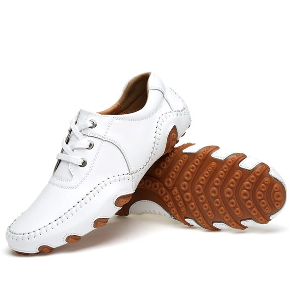 

Men Fashion Sneakers Designer Handmade Casual Shoes Mens Loafers Octopus Moccasins Breathable Male Driving Shoes Plus Size 38-47, White lace up