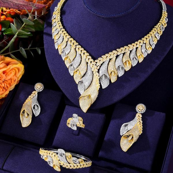 earrings & necklace soramoore original bridal gorgeous luxury noble jewelry sets for women wedding party zircon crystal dubai gift, Silver
earrings & necklace soramoore original bridal gorgeous luxury noble jewelry sets for women wedding party zircon crystal dubai gift, Silver
