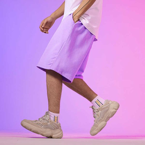 street solid color loose casual shorts men's fashion brand youth fattening beach basketball pants summer, White;black
street solid color loose casual shorts men's fashion brand youth fattening beach basketball pants summer, White;black