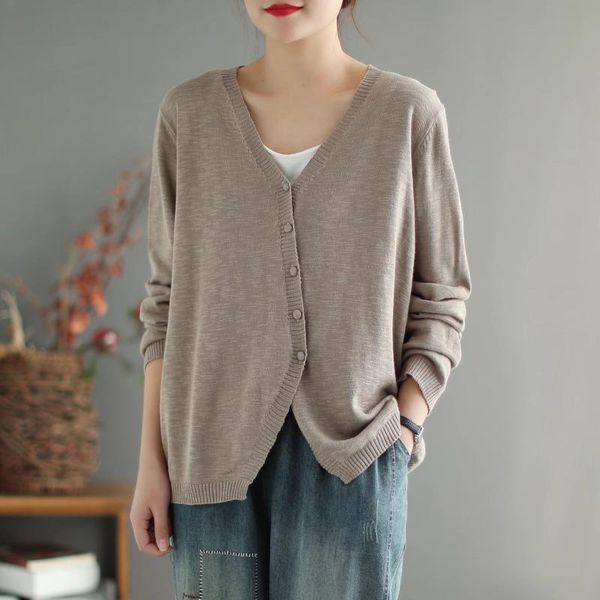 jackets women spring summer knitting casual coat 2021 v-neck button loose all-match women's, Black;brown
jackets women spring summer knitting casual coat 2021 v-neck button loose all-match women's, Black;brown