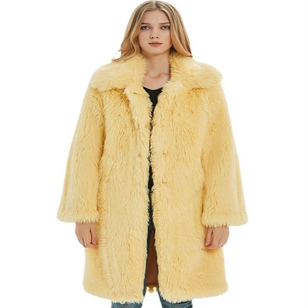women's fur & faux coat 2021 autumn and winter long-sleeved lapel plush warm long temperament commuter furry abrigos, Black
women's fur & faux coat 2021 autumn and winter long-sleeved lapel plush warm long temperament commuter furry abrigos, Black