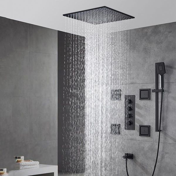 black bathroom concealed ceiling rainfall shower faucet in-wall cold water mixer tap set household with embedded box sets
black bathroom concealed ceiling rainfall shower faucet in-wall cold water mixer tap set household with embedded box sets