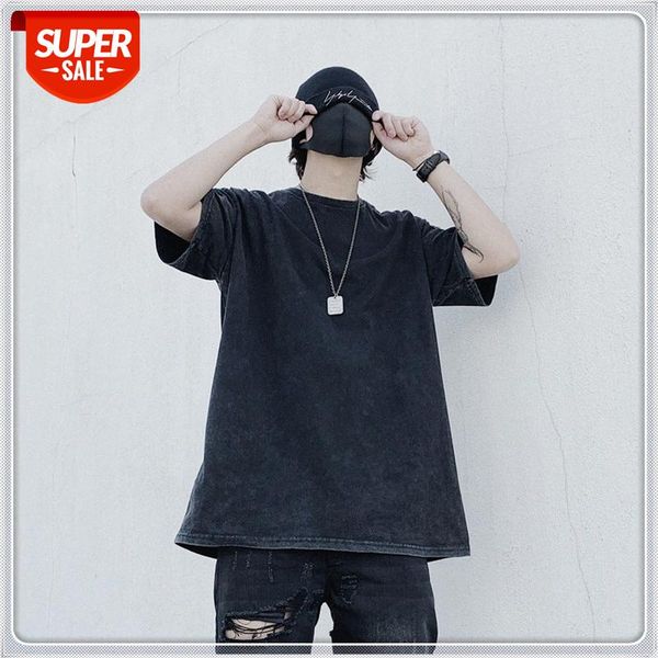 men's hip-hop kanye loose washed distressed short-sleeved t-shirt #a45m, White;black
men's hip-hop kanye loose washed distressed short-sleeved t-shirt #a45m, White;black