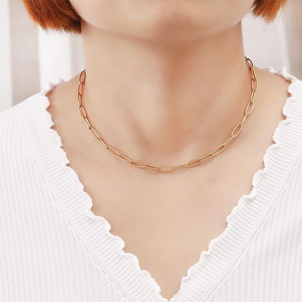 chokers simple fashion retro geometric oval paper clip chain link metal bamboo stainless steel clavicle necklace, Golden;silver
chokers simple fashion retro geometric oval paper clip chain link metal bamboo stainless steel clavicle necklace, Golden;silver