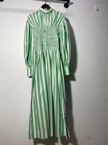 casual dresses early autumn 2021 women's vertical stripe maxi dress stand collar long lantern sleeve pleated lady high waist green robe, Black;gray
casual dresses early autumn 2021 women's vertical stripe maxi dress stand collar long lantern sleeve pleated lady high waist green robe, Black;gray