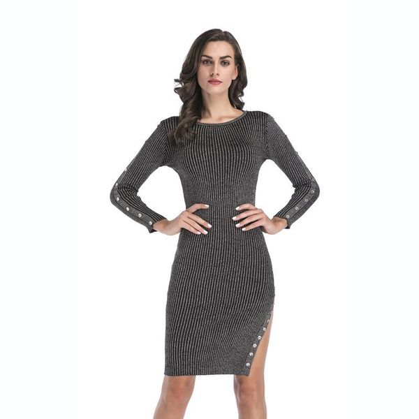 casual dresses women summer elegant bodycon knitted split 2021 female elastic waist package hip pencil dress office lady, Black;gray
casual dresses women summer elegant bodycon knitted split 2021 female elastic waist package hip pencil dress office lady, Black;gray